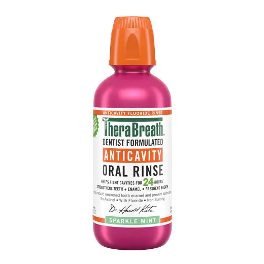 TheraBreath Anticavity Oral Rinse - Sparkle Mint 473ml